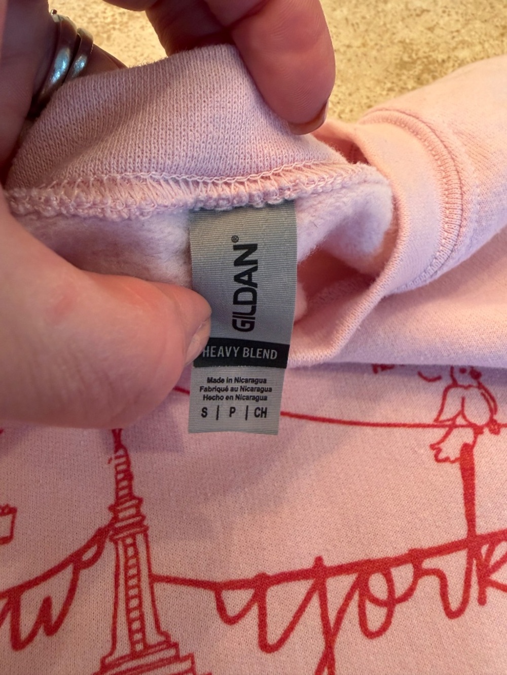 Mure & Grand NY All Pink Illustration Sweatshirt Size Small - Picture 4 of 7